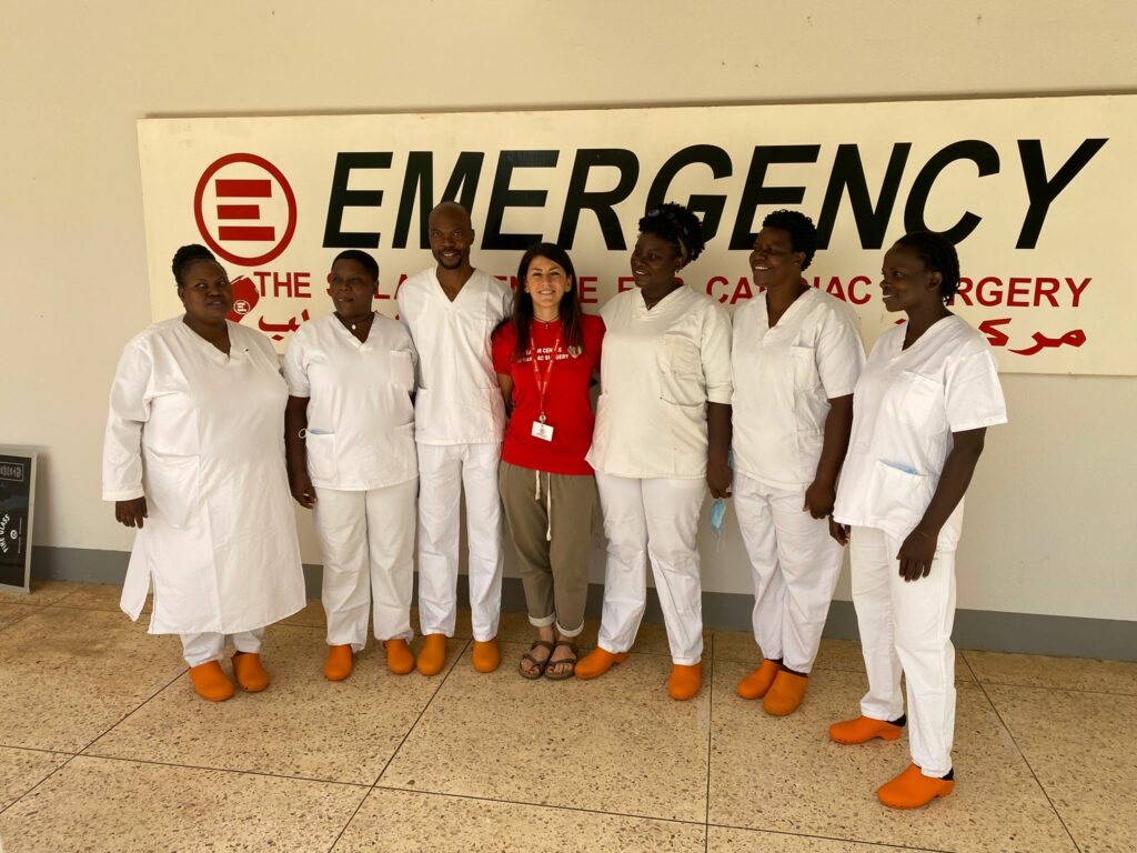 They are doctors and nurses coming from the Uganda Heart Institute in Kampala.