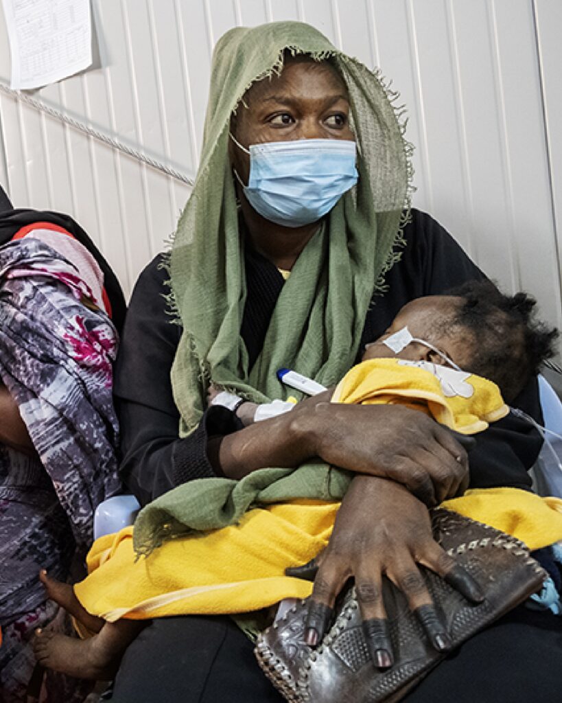 Among the Centre's patients: Safu and her girls.