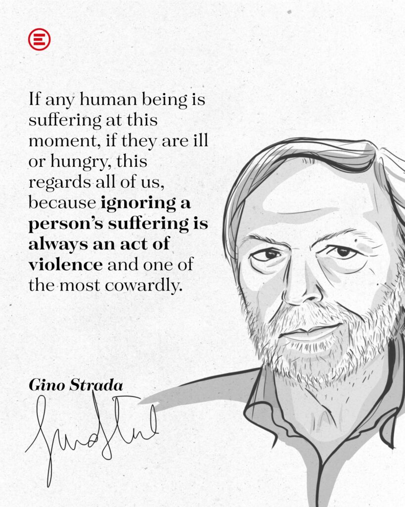 Our founder Gino always worked to ease the suffering of others.